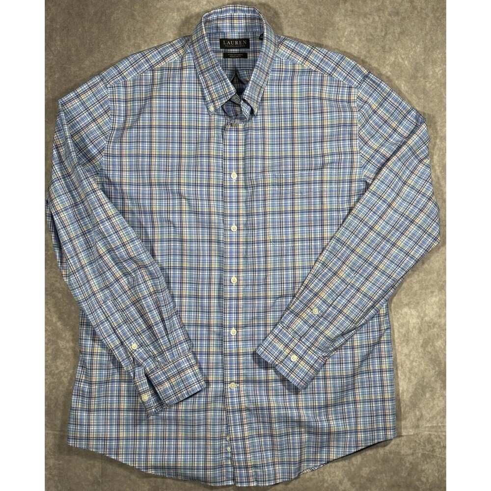 LAUREN Shirt Mens Lg Black Label Long Sleeve Dress Shirt 16 34/35 Ralph Lauren